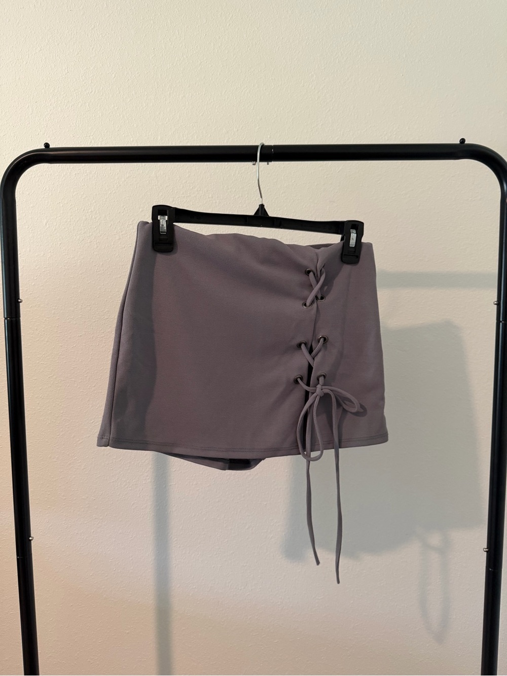 Lace-Up Mini Skort blue grey